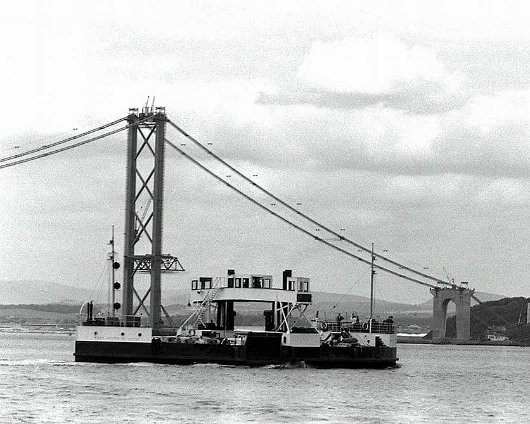 Ferry and Forth Road Bridge Photograph copied from the Facebook Page 